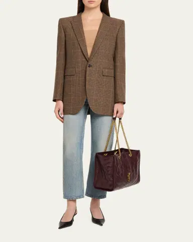 Saint Laurent Niki YSL Chevron Quilted Shopping Tote Bag | Thumbnail 5 Saint Laurent Niki YSL Chevron Quilted Shopping Tote Bag | Thumbnail 5