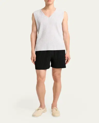 Homme Plissé Issey Miyake Men's Tailored Pleats 3 Mini Shorts | Thumbnail 2 Homme Plissé Issey Miyake Men's Tailored Pleats 3 Mini Shorts | Thumbnail 2