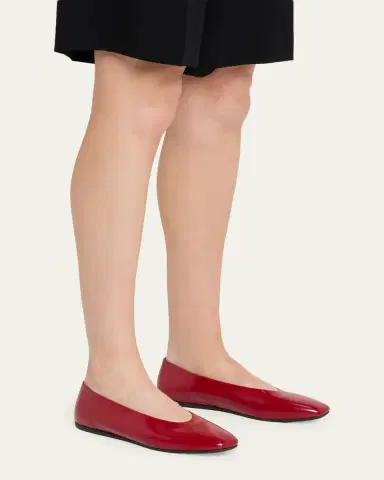 Prada Brushed Leather Ballerina Flats | Thumbnail 2 Prada Brushed Leather Ballerina Flats | Thumbnail 2