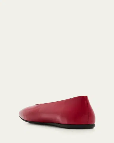 Prada Brushed Leather Ballerina Flats | Thumbnail 4 Prada Brushed Leather Ballerina Flats | Thumbnail 4