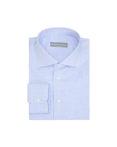 Bergdorf Goodman Men's Cotton Micro-Check Point Collar Dress Shirt | Thumbnail 1 Bergdorf Goodman Men's Cotton Micro-Check Point Collar Dress Shirt | Thumbnail 1