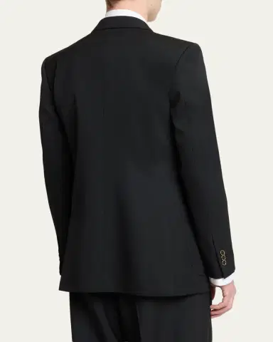 Givenchy Men's Wool Gabardine Double-Breasted Jacket | Thumbnail 3 Givenchy Men's Wool Gabardine Double-Breasted Jacket | Thumbnail 3
