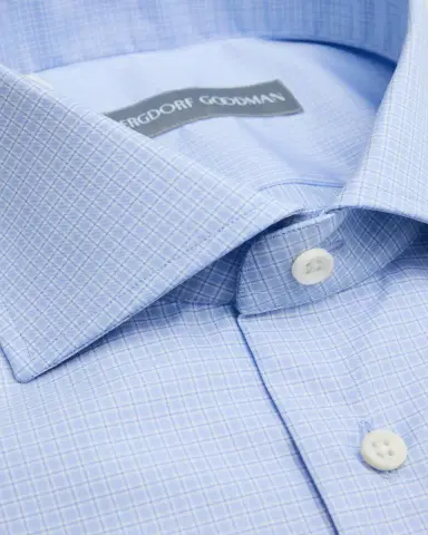 Bergdorf Goodman Men's Cotton Micro-Check Dress Shirt | Thumbnail 2 Bergdorf Goodman Men's Cotton Micro-Check Dress Shirt | Thumbnail 2