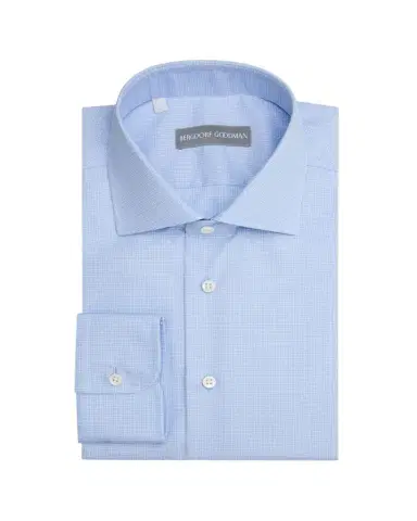 Bergdorf Goodman Men's Cotton Micro-Check Dress Shirt | Thumbnail 1 Bergdorf Goodman Men's Cotton Micro-Check Dress Shirt | Thumbnail 1