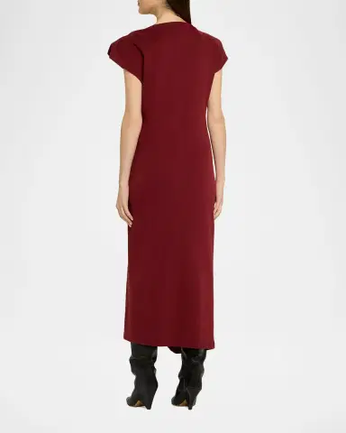 Isabel Marant Nadela Ruched Cotton Jersey Dress | Thumbnail 2 Isabel Marant Nadela Ruched Cotton Jersey Dress | Thumbnail 2