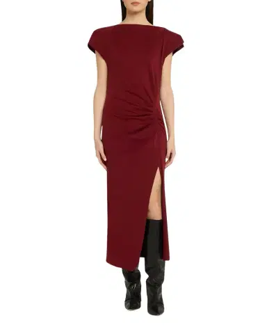 Isabel Marant Nadela Ruched Cotton Jersey Dress | Thumbnail 1 Isabel Marant Nadela Ruched Cotton Jersey Dress | Thumbnail 1