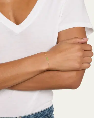 Sydney Evan 14K Three Olives Fixed Bracelet | Thumbnail 2 Sydney Evan 14K Three Olives Fixed Bracelet | Thumbnail 2