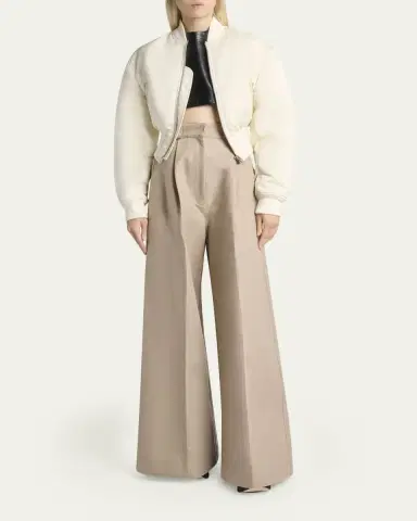 Balenciaga Padded Faille Crop Bomber Jacket | Thumbnail 2 Balenciaga Padded Faille Crop Bomber Jacket | Thumbnail 2