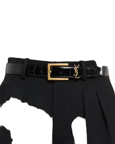 Saint Laurent Cassandre Belt in Eel Leather | Thumbnail 1 Saint Laurent Cassandre Belt in Eel Leather | Thumbnail 1