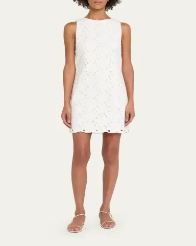Alice + Olivia Clyde Eyelet Shift Dress | Thumbnail 2 Alice + Olivia Clyde Eyelet Shift Dress | Thumbnail 2