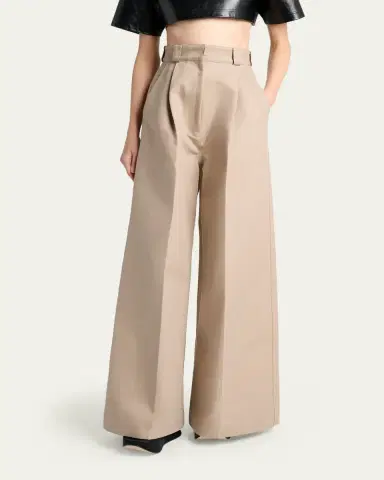 Balenciaga High-Rise Pleated Wide-Leg Pants | Thumbnail 4 Balenciaga High-Rise Pleated Wide-Leg Pants | Thumbnail 4