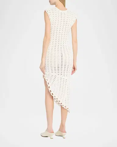 Loulou de Saison Malena Asymmetric Crochet Dress | Thumbnail 3 Loulou de Saison Malena Asymmetric Crochet Dress | Thumbnail 3