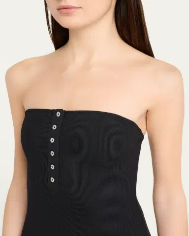 Toteme Ribbed Strapless One-Piece Swimsuit | Thumbnail 4 Toteme Ribbed Strapless One-Piece Swimsuit | Thumbnail 4