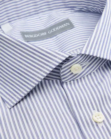 Bergdorf Goodman Men's Cotton Pinstripe Dress Shirt | Thumbnail 2 Bergdorf Goodman Men's Cotton Pinstripe Dress Shirt | Thumbnail 2