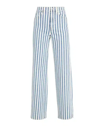 Veronica Beard Taylor High-Rise Wide-Leg Striped Jeans | Thumbnail 1 Veronica Beard Taylor High-Rise Wide-Leg Striped Jeans | Thumbnail 1
