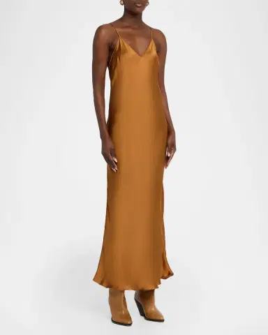 Isabel Marant Nevana Satin Backless Maxi Slip Dress | Thumbnail 3 Isabel Marant Nevana Satin Backless Maxi Slip Dress | Thumbnail 3