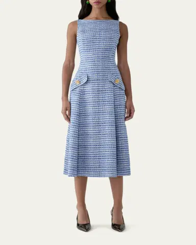 Carolina Herrera Tweed Sleeveless A-Line Dress | Thumbnail 2 Carolina Herrera Tweed Sleeveless A-Line Dress | Thumbnail 2