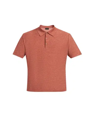 Brioni Men's Heathered Cashmere/Silk-Blend Polo Shirt | Thumbnail 1 Brioni Men's Heathered Cashmere/Silk-Blend Polo Shirt | Thumbnail 1