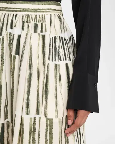 Jason Wu Collection Stripe Collage A-Line Midi Skirt | Thumbnail 5 Jason Wu Collection Stripe Collage A-Line Midi Skirt | Thumbnail 5