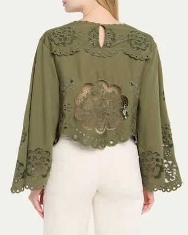 Sea Gardener Embroidered Blouse | Thumbnail 3 Sea Gardener Embroidered Blouse | Thumbnail 3