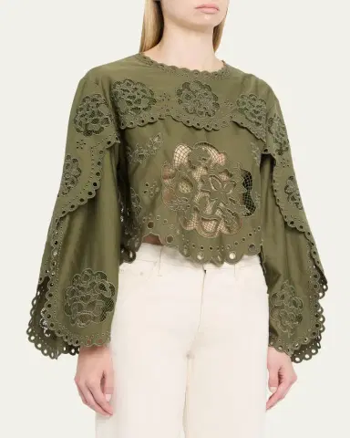 Sea Gardener Embroidered Blouse | Thumbnail 4 Sea Gardener Embroidered Blouse | Thumbnail 4