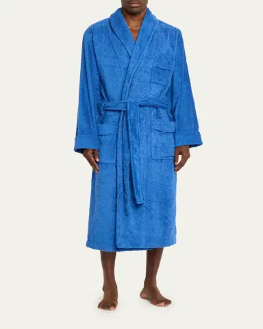 Emanuele Maffeis Men's Terry Cotton Bath Robe | Thumbnail 2 Emanuele Maffeis Men's Terry Cotton Bath Robe | Thumbnail 2