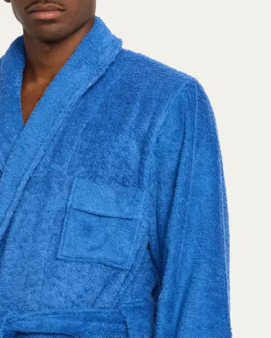 Emanuele Maffeis Men's Terry Cotton Bath Robe | Thumbnail 4 Emanuele Maffeis Men's Terry Cotton Bath Robe | Thumbnail 4