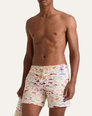 Vilebrequin x Fabrice Hyber Men's Pescador Swim Shorts | Thumbnail 2 Vilebrequin x Fabrice Hyber Men's Pescador Swim Shorts | Thumbnail 2