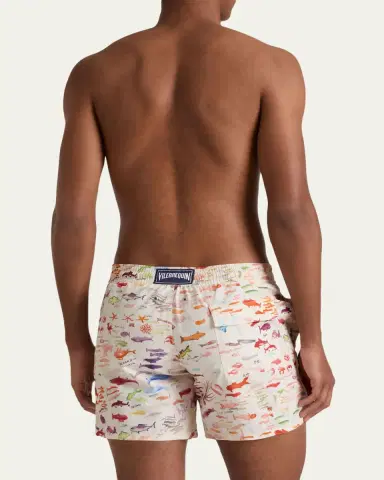 Vilebrequin x Fabrice Hyber Men's Pescador Swim Shorts | Thumbnail 3 Vilebrequin x Fabrice Hyber Men's Pescador Swim Shorts | Thumbnail 3