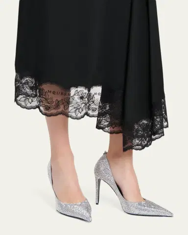 Alexander McQueen 105mm Skull Embellished Leather Pumps | Thumbnail 2 Alexander McQueen 105mm Skull Embellished Leather Pumps | Thumbnail 2