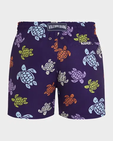 Vilebrequin Men's Tortues Micro-Perforated Ultra-Light Swim Trunks | Thumbnail 4 Vilebrequin Men's Tortues Micro-Perforated Ultra-Light Swim Trunks | Thumbnail 4