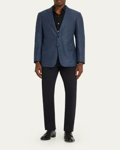Giorgio Armani Men's Soft Line Chevron Single-Breasted Sport Coat | Thumbnail 2 Giorgio Armani Men's Soft Line Chevron Single-Breasted Sport Coat | Thumbnail 2