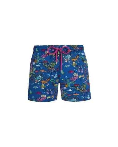 Vilebrequin Men's Stretch Aquarium-Print Swim Trunks | Thumbnail 1 Vilebrequin Men's Stretch Aquarium-Print Swim Trunks | Thumbnail 1