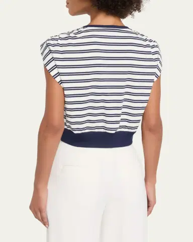 Simkhai Joie Striped Cotton-Jersey Top | Thumbnail 3 Simkhai Joie Striped Cotton-Jersey Top | Thumbnail 3