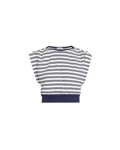 Simkhai Joie Striped Cotton-Jersey Top | Thumbnail 1 Simkhai Joie Striped Cotton-Jersey Top | Thumbnail 1