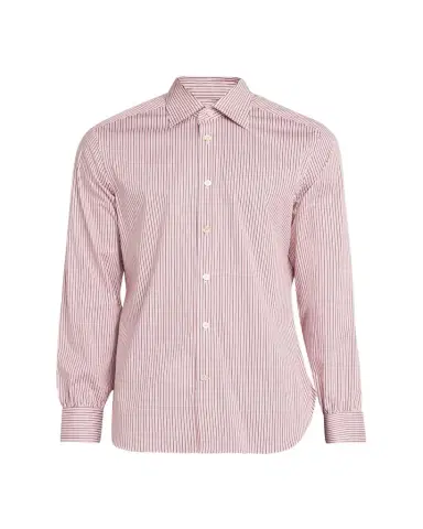 Kiton Men's Cotton-Stretch Multi-Stripe Sport Shirt | Thumbnail 1 Kiton Men's Cotton-Stretch Multi-Stripe Sport Shirt | Thumbnail 1