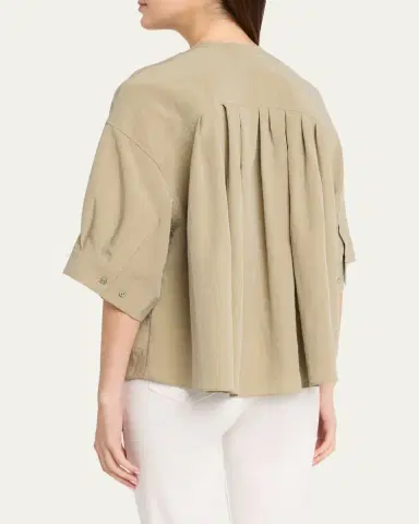 Vince Gathered A-Line Top | Thumbnail 3 Vince Gathered A-Line Top | Thumbnail 3
