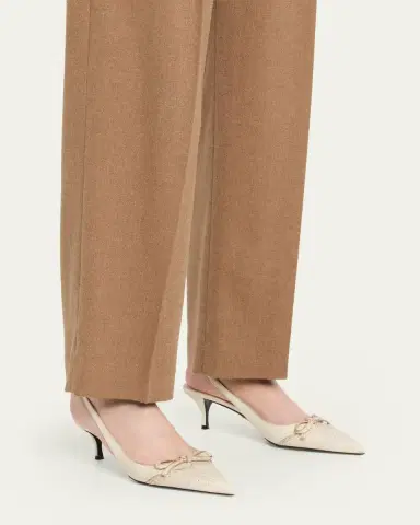 Prada 55mm Perforated Leather Slingback Pumps | Thumbnail 2 Prada 55mm Perforated Leather Slingback Pumps | Thumbnail 2