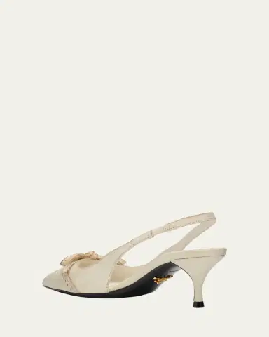 Prada 55mm Perforated Leather Slingback Pumps | Thumbnail 4 Prada 55mm Perforated Leather Slingback Pumps | Thumbnail 4