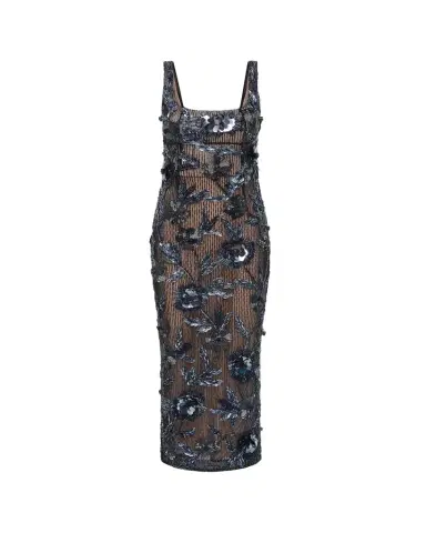 Rachel Gilbert Pierre Strap Beaded Column Midi Dress | Thumbnail 1 Rachel Gilbert Pierre Strap Beaded Column Midi Dress | Thumbnail 1