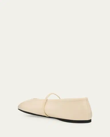 Miu Miu Logo Leather Ballerina Flats | Thumbnail 2 Miu Miu Logo Leather Ballerina Flats | Thumbnail 2