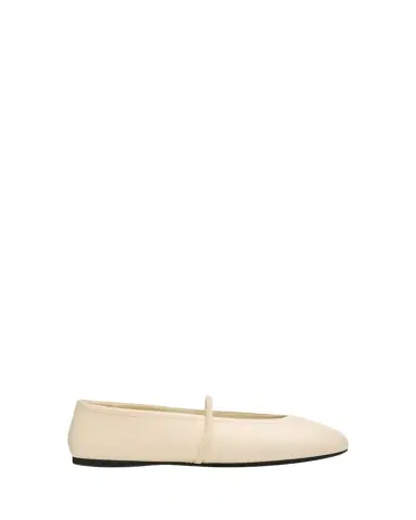 Miu Miu Logo Leather Ballerina Flats | Thumbnail 1 Miu Miu Logo Leather Ballerina Flats | Thumbnail 1