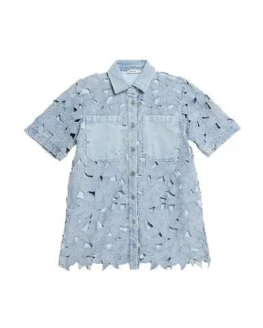 Simkhai Calyn Embroidered Denim Mini Dress | Thumbnail 1 Simkhai Calyn Embroidered Denim Mini Dress | Thumbnail 1