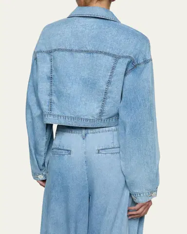 L'Agence Gaines Balloon-Sleeve Denim Jacket | Thumbnail 3 L'Agence Gaines Balloon-Sleeve Denim Jacket | Thumbnail 3