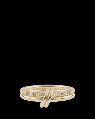 Spinelli Kilcollin Ceres Deux Yellow Gold Ring with Diamonds | Thumbnail 2 Spinelli Kilcollin Ceres Deux Yellow Gold Ring with Diamonds | Thumbnail 2