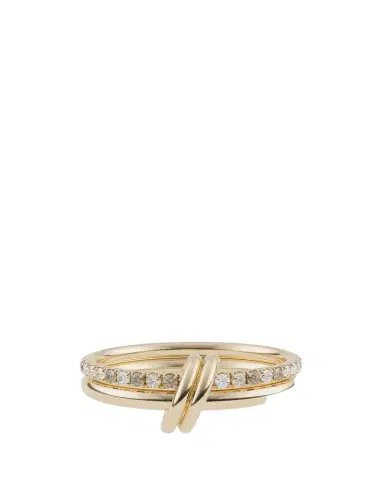 Spinelli Kilcollin Ceres Deux Yellow Gold Ring with Diamonds | Thumbnail 1 Spinelli Kilcollin Ceres Deux Yellow Gold Ring with Diamonds | Thumbnail 1