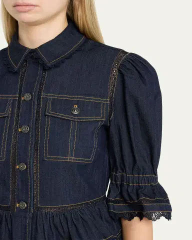 Cinq à Sept Guipure Lace Denim Jacket | Thumbnail 5 Cinq à Sept Guipure Lace Denim Jacket | Thumbnail 5