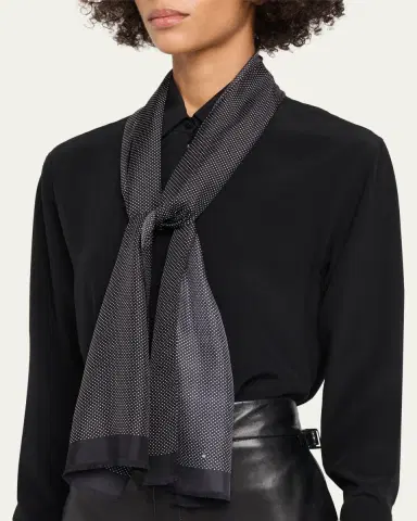 Tom Ford Micro Polka Dot Silk Scarf | Thumbnail 7 Tom Ford Micro Polka Dot Silk Scarf | Thumbnail 7