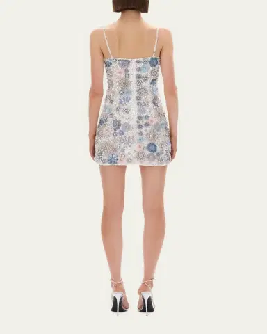 Rachel Gilbert Francesca Beaded Fit & Flare Mini Dress | Thumbnail 3 Rachel Gilbert Francesca Beaded Fit & Flare Mini Dress | Thumbnail 3