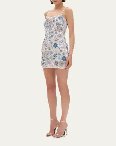 Rachel Gilbert Francesca Beaded Fit & Flare Mini Dress | Thumbnail 4 Rachel Gilbert Francesca Beaded Fit & Flare Mini Dress | Thumbnail 4
